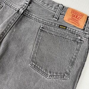 Vtg 90s Rustler Legendary Gold Men Grey Straight Jeans 38x30 Made in USA (36x29)